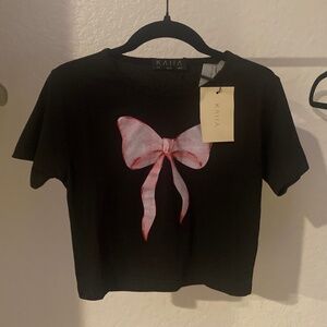 NWT Kaiia bow baby tee